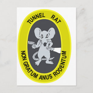Tunnel Råtta Non Gratum Rodentum Vykort