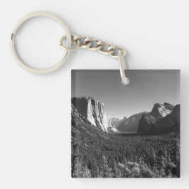 Tunnel View Yosemite Valley Black and White Photo