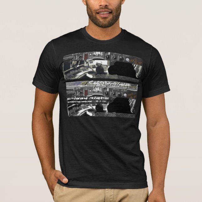 Tunnelbana för fredagnatt tee shirt (Framsida)