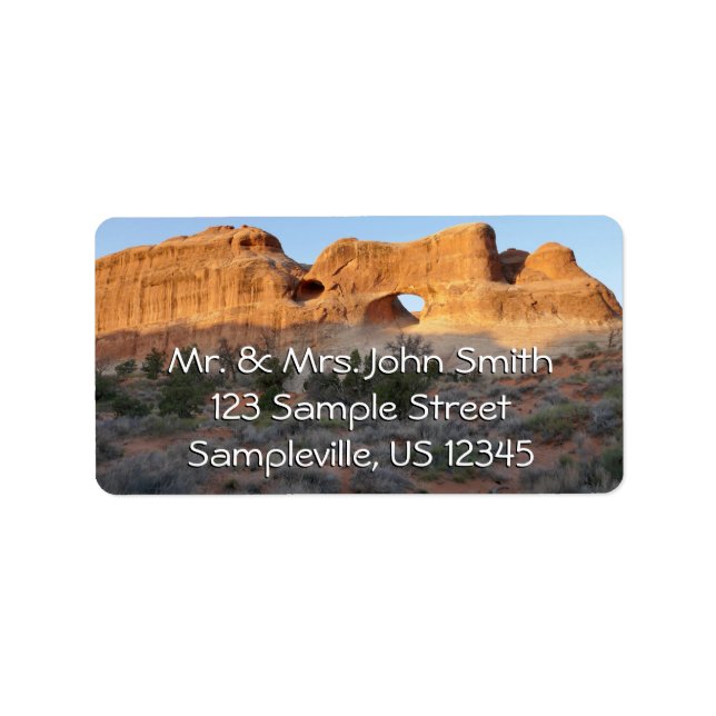 Tunnelbana på morgonen adressetikett (Framsidan)