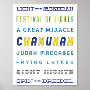 Tunnelbanan Art   Chanukah Poster