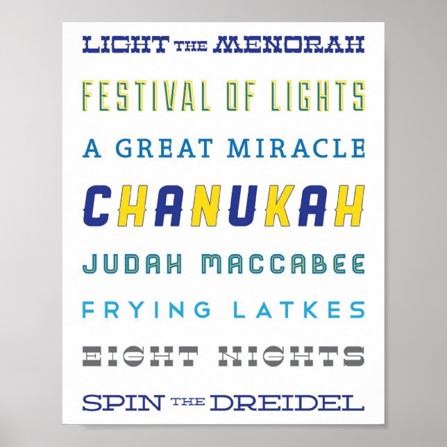 Tunnelbanan Art | Chanukah Poster (Framsidan)