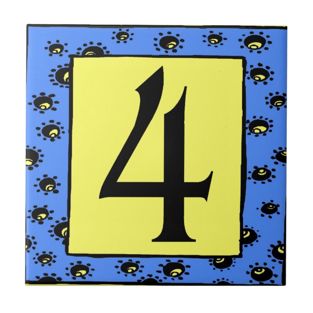 Tunnelbanan Blå Ram Stars 4 Kakelplatta (Framsidan)