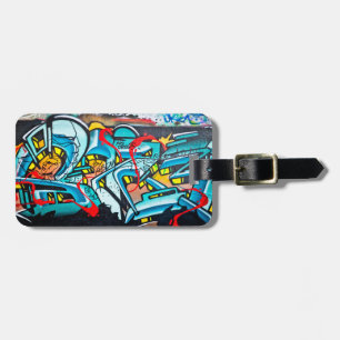 tunnelbanan graffiti art bagagebricka