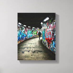 Tunnelbanan graffiti art canvastryck
