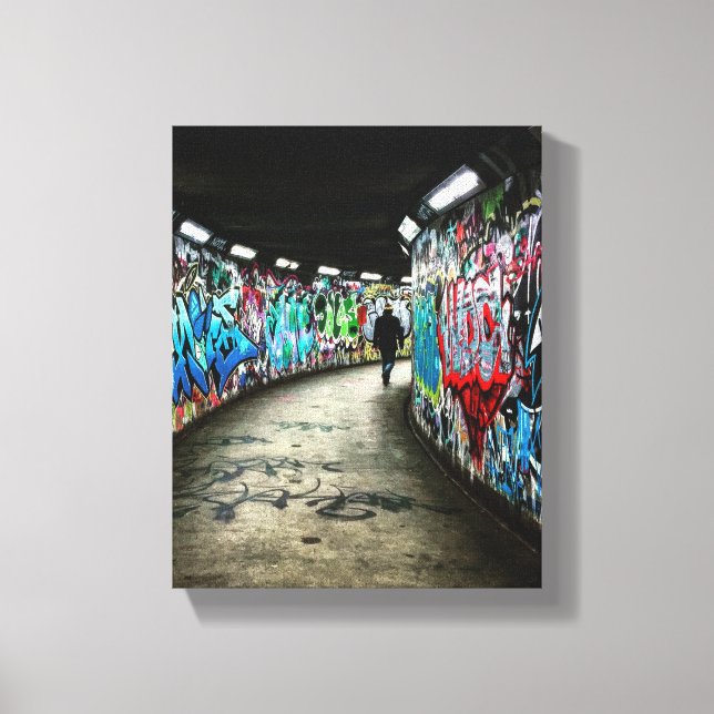 Tunnelbanan graffiti art canvastryck (Framsida)