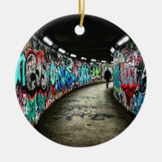 Tunnelbanan graffiti art julgransprydnad keramik