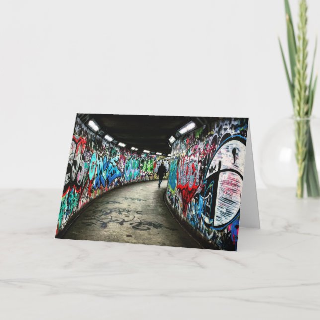 Tunnelbanan graffiti art kort (Framsida)