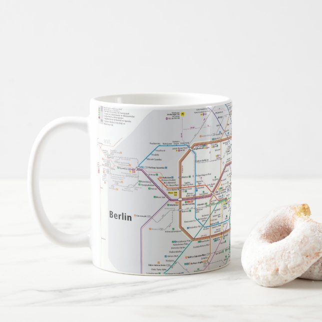 Tunnelbanan i Berlin Kaffemugg (Med munk)