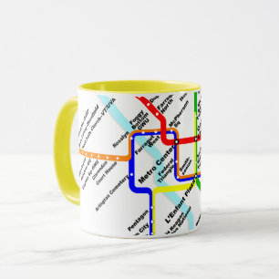 tunnelbanan i centrum i mugg