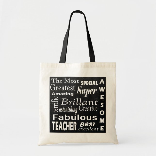 Tunnelbanan Ord Art för lärare Tygkasse (Framsidan)