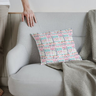 Tunnelbanan Ord  Art i Bibliotek Kudde