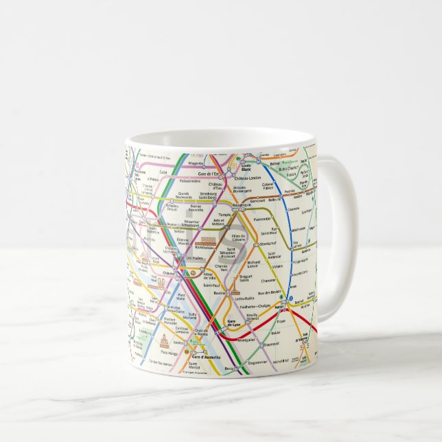 Tunnelbanan Paris Kaffemugg (Framsida höger)