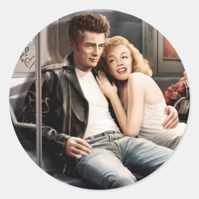 Tunnelbanan Riders Runt Klistermärke (Framsida)