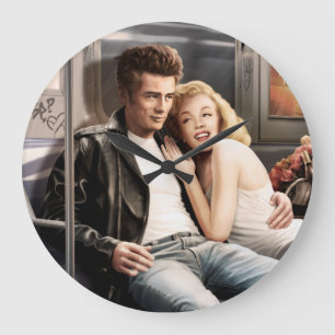 Tunnelbanan Riders Stor Klocka