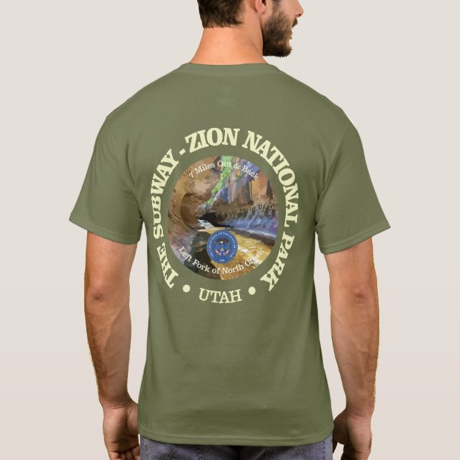 Tunnelbanan-spår (rd) t shirt (Baksida)