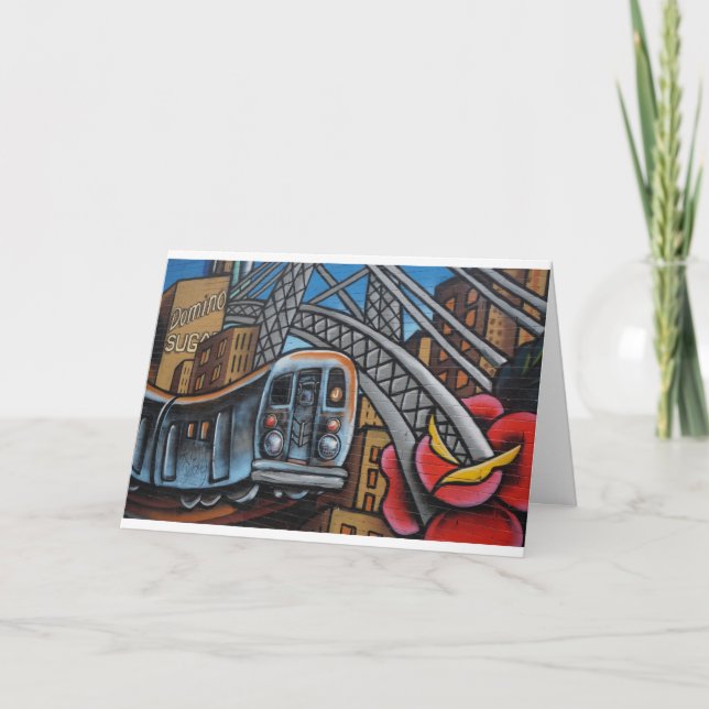 Tunnelbanan tåg urbana graffiti art card kort (Framsida)