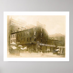 Tunnelbanan Tavern, New York City 1904 Vintage Poster