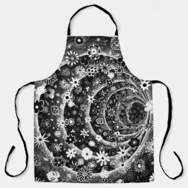 Tunneldesign för svart och vit blommigt