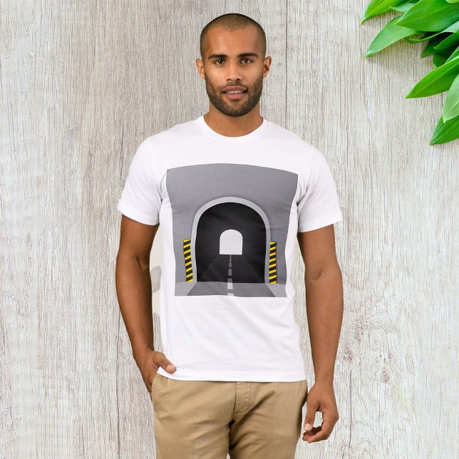 Tunnelentré med varningsränder t shirt (Skapare uppladdad)