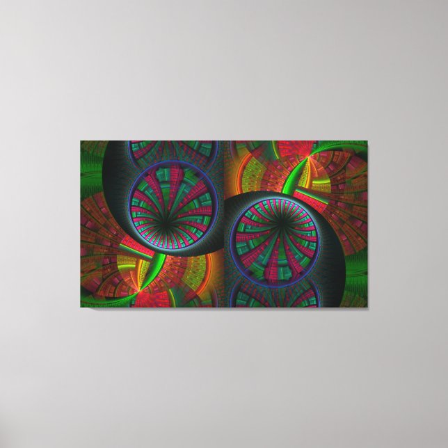 Tunneling Fractal Psychedelic Canvastryck (Framsida)
