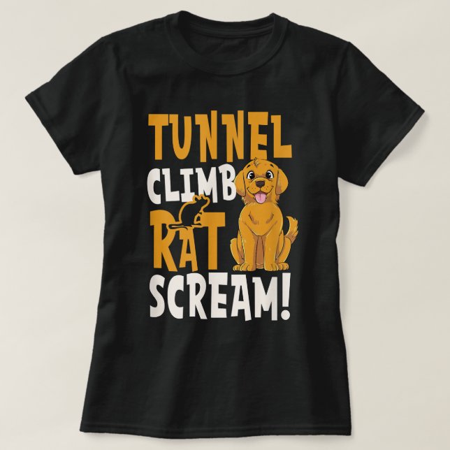 Tunnelklimatet Råtta Skräm Design Barn Hunt T Shirt (Design framsida)