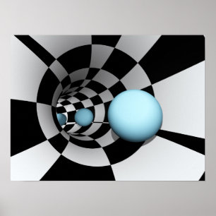 Tunnelkontrollerad Abstrakt Poster
