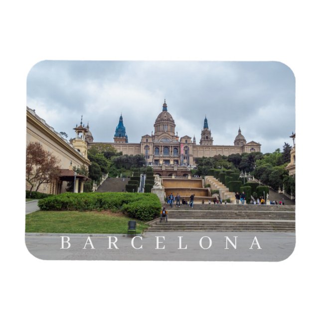 Tunnelmagnet i Barcelona Palau Nacional view Magnet (Horisontell)