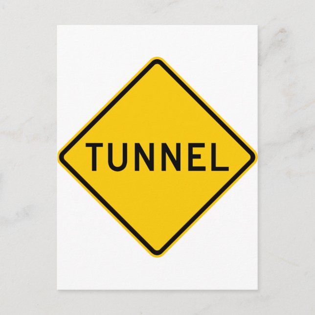 Tunnelmotorvägsskylt Vykort (Framsida)