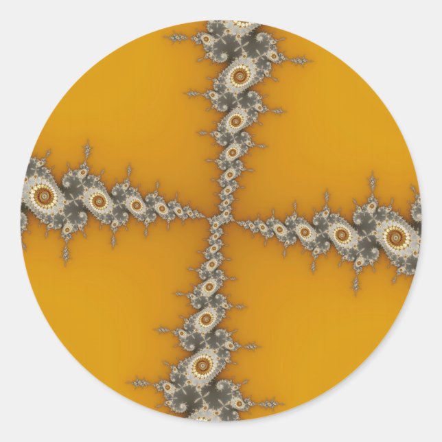 Tunneln - Fractal Sticker Runt Klistermärke (Framsida)