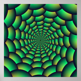Tunneln grönt vid Spiral Poster