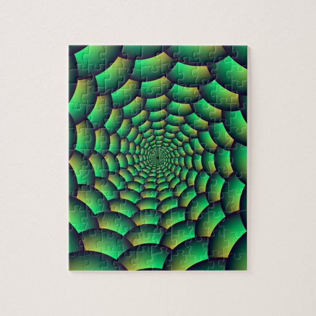Tunneln grönt vid Spiral Pussel (Vertikal)