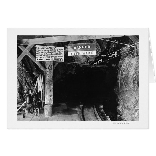 Tunneln i Juneau, Alaska Treadwell Mine Hälsningskort (Framsidan Horizontal)