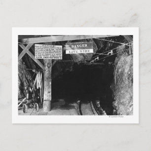 Tunneln i Juneau, Alaska Treadwell Mine Vykort