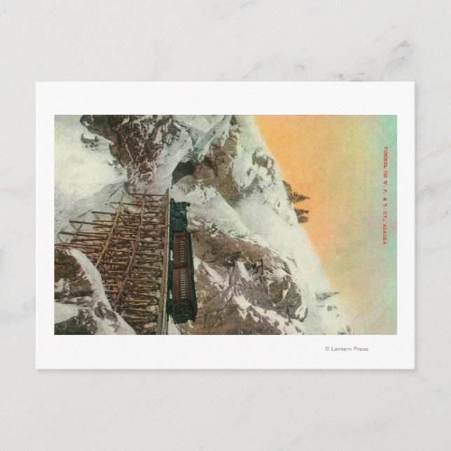 Tunneln i Westerna Stilla havet och Yukon RR Vykort (Framsida)