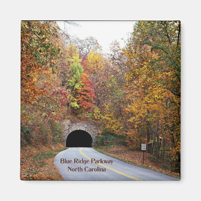 Tunneln på North Carolinas Blue Ridge Parkway Magnet (Framsidan)