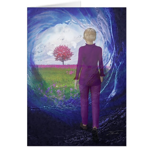 Tunneln till det eviga livet hälsningskort (Framsidan)