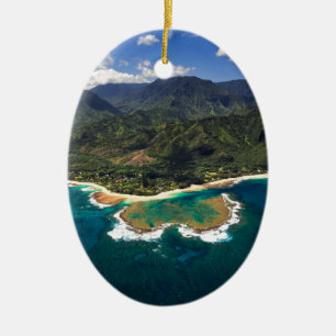 Tunnelrev på den hawaianska ön av Kauai Julgransprydnad Keramik
