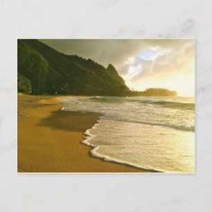 Tunnels Beach, Kauai Postcard Vykort