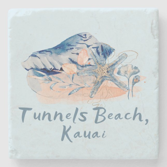 Tunnels Beach Kauai Sniglar   Stenunderlägg (Framsidan)