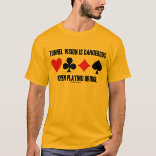 Tunnelvisionen är farlig vid uppspelning av brygg t shirt