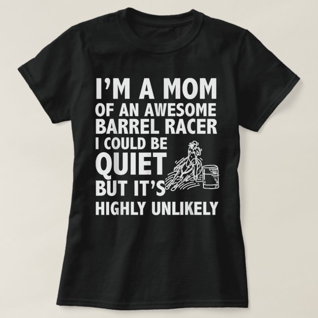 Tunnerryttande mamma...Tunnerryttande rodeo-häst T Shirt (Design framsida)