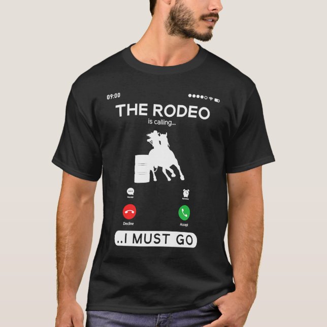 Tunnerryttare Rodeo ropar  Tunnerryttare Cowgi T Shirt (Framsida)