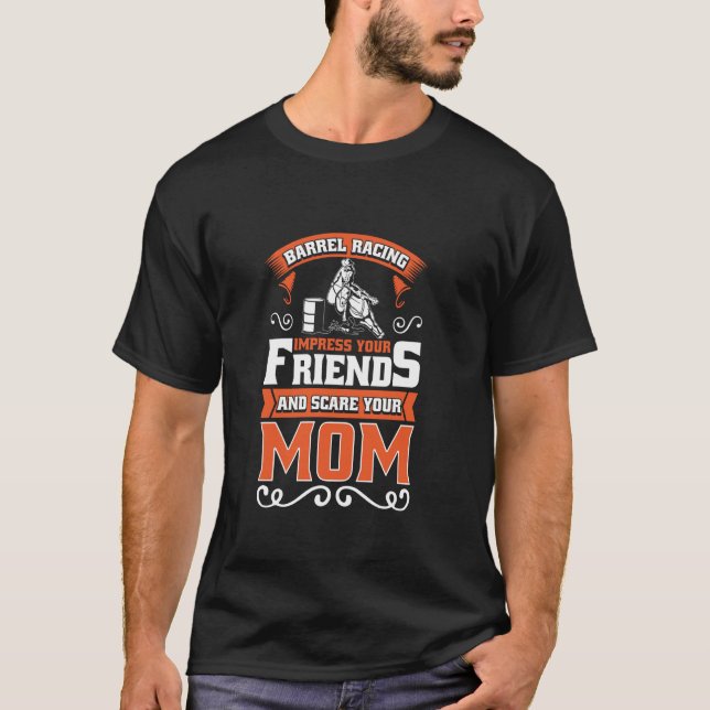 Tunnerryttare Rolrig Häst Ryttare Rodeo Tunnerrytt T Shirt (Framsida)