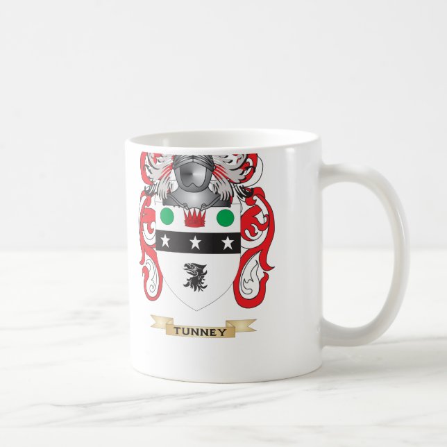 Tunney familjvapensköld (vapenskölden) kaffemugg (Höger)