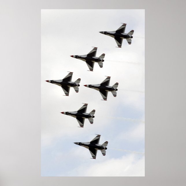Tunnfåglar bildar en 6 frakters Delta-bildning Poster (Framsidan)
