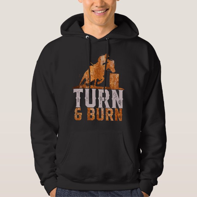Tunnfartsridning Rosttryck Hoodie (Framsida)