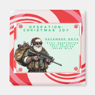 Tunnig militär/jultomten magnet