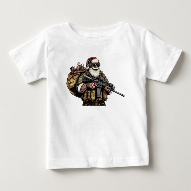 Tunnig militär/jultomten t shirt (Framsida)