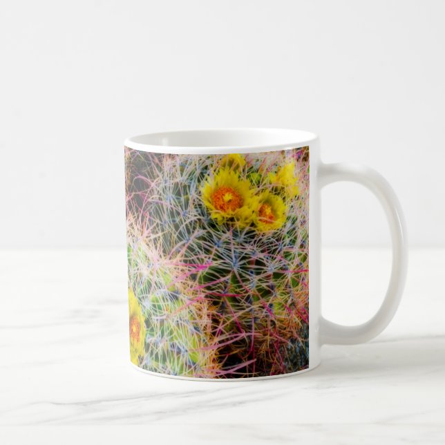 Tunnkaktus närbild, Kalifornien Kaffemugg (Höger)